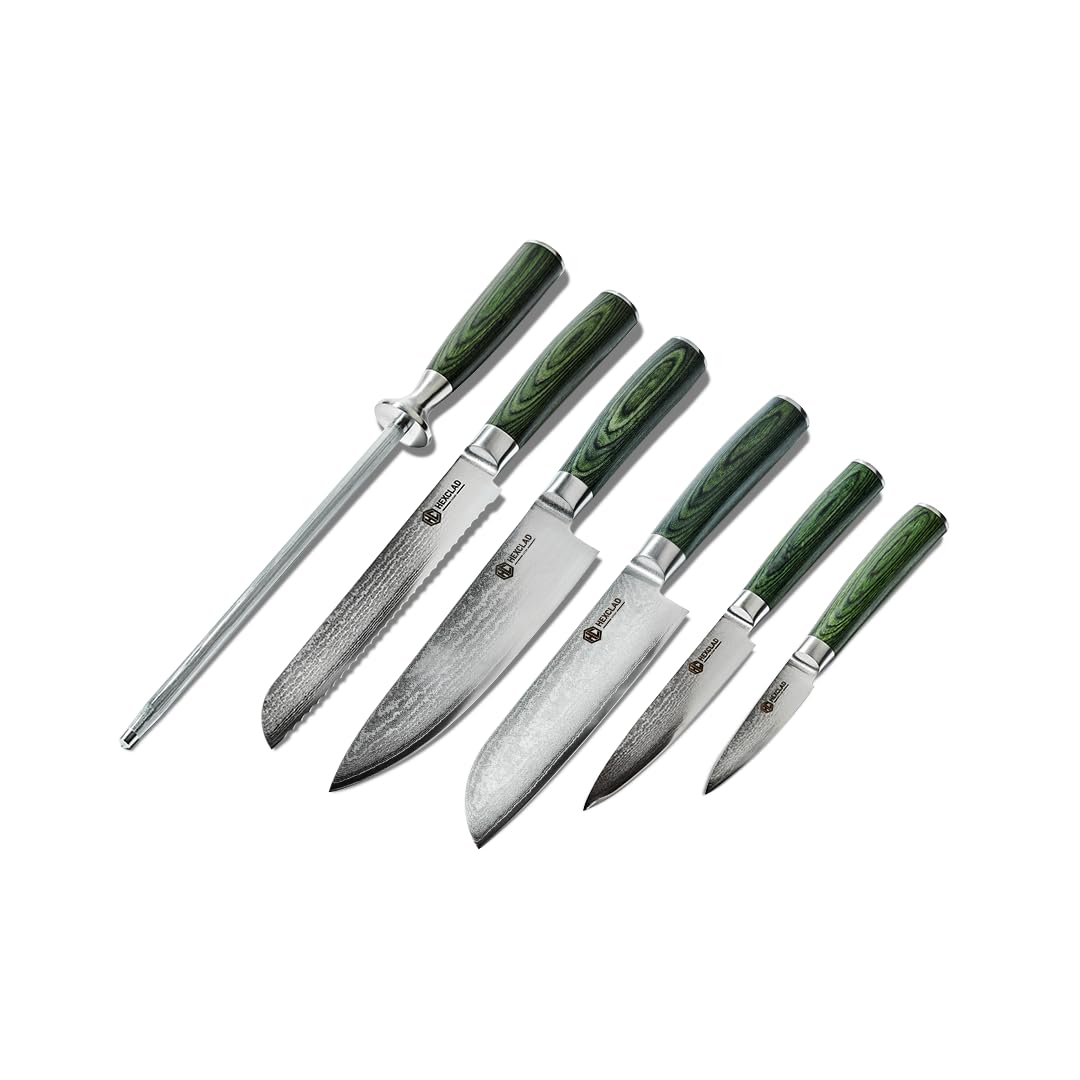 HexClad cuchillo chef 8 pulgadas damasco para cortes precisos.