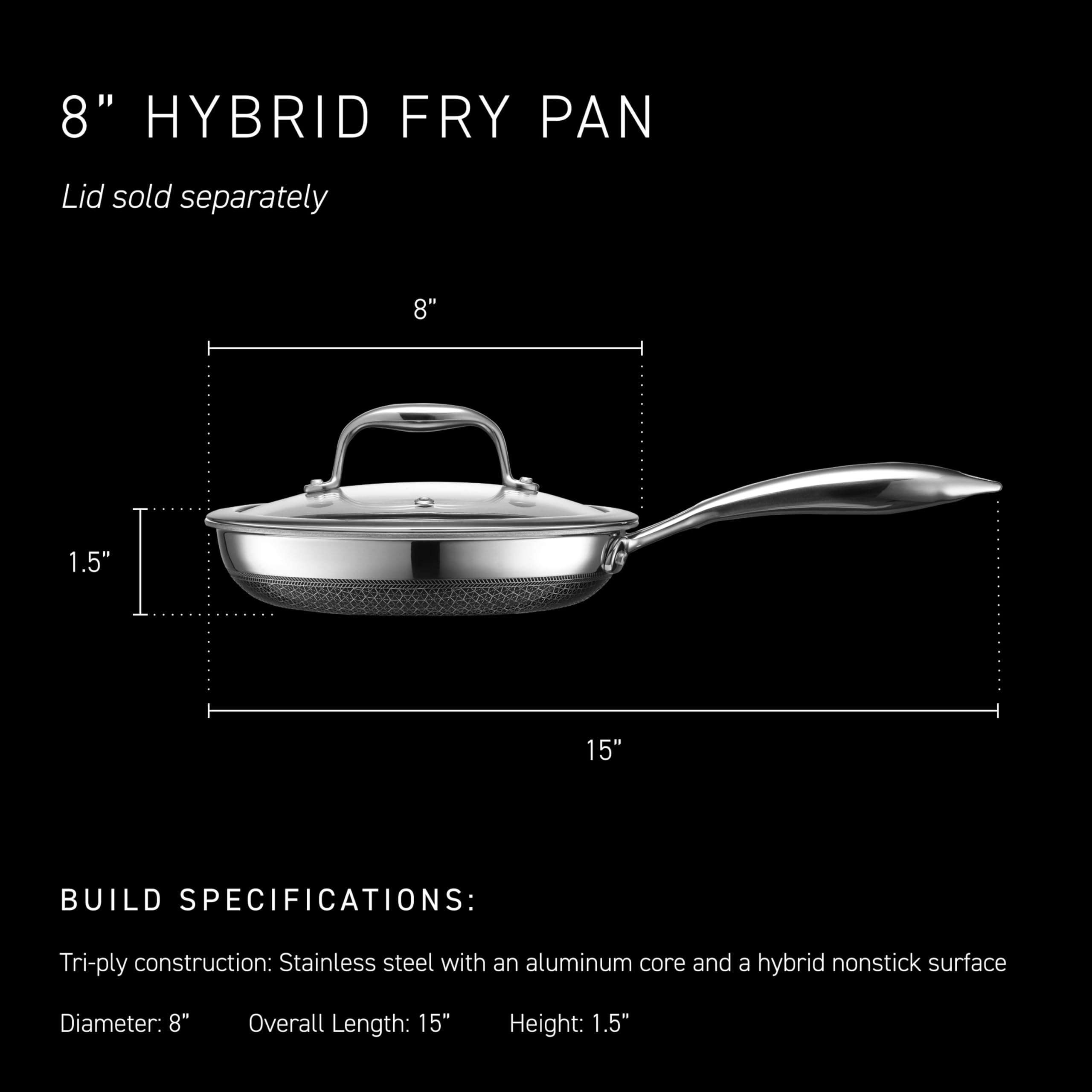 HexClad Hybrid tecnología híbrida para saltear de forma eficiente.
