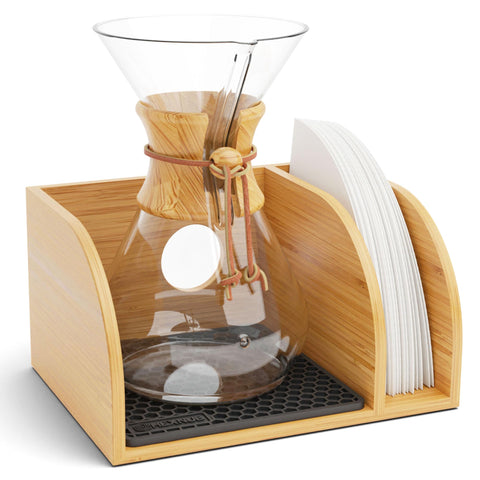 HEXNUB organizador para cafe vertido en bambú, ideal para encimera