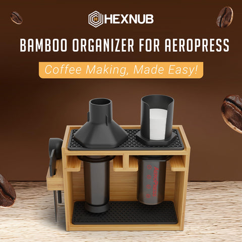 HexNUB estantería de bambú elegante que añade calidez a la cocina.