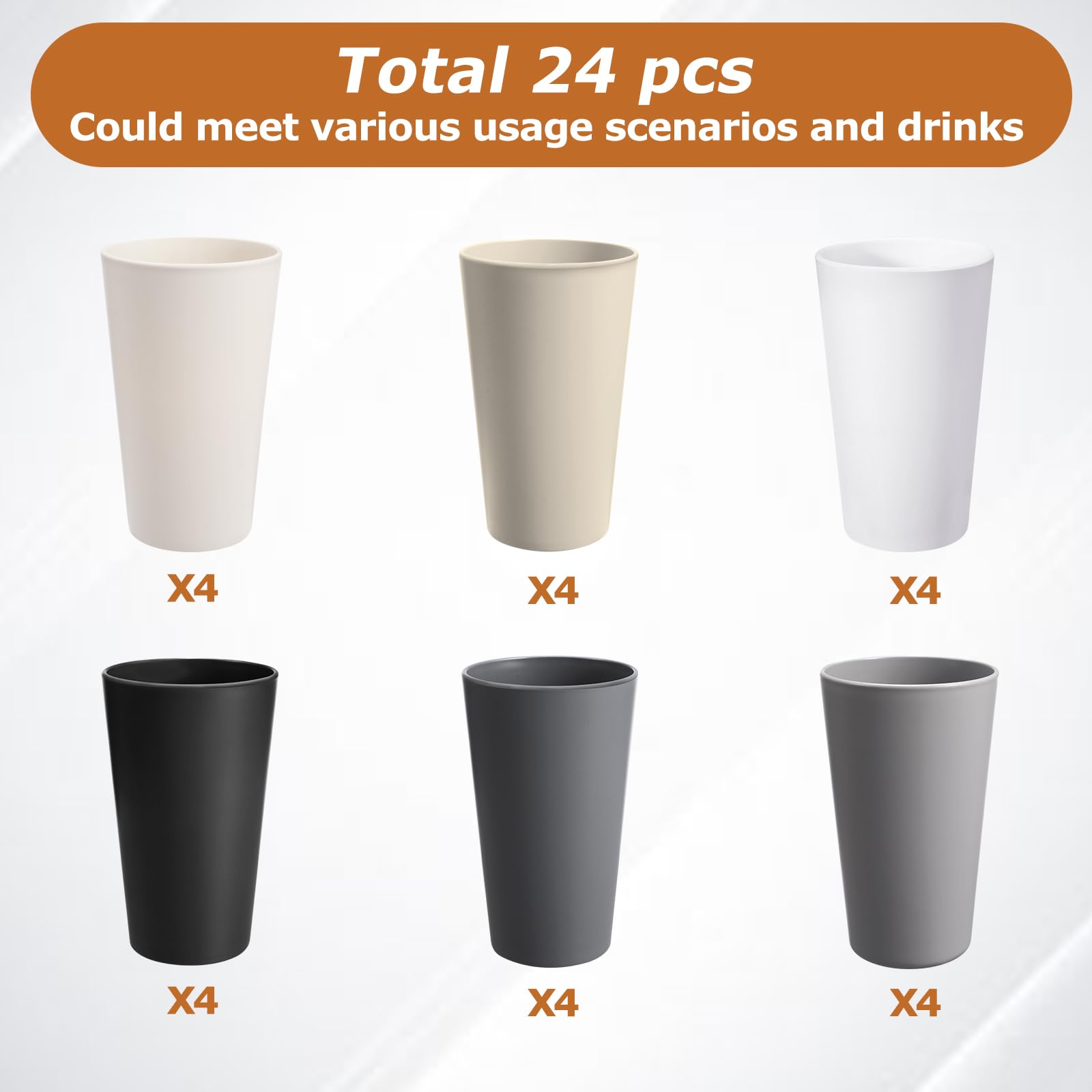 heycome vasos 20 onzas en colores neutros, versátiles para cualquier bebida.