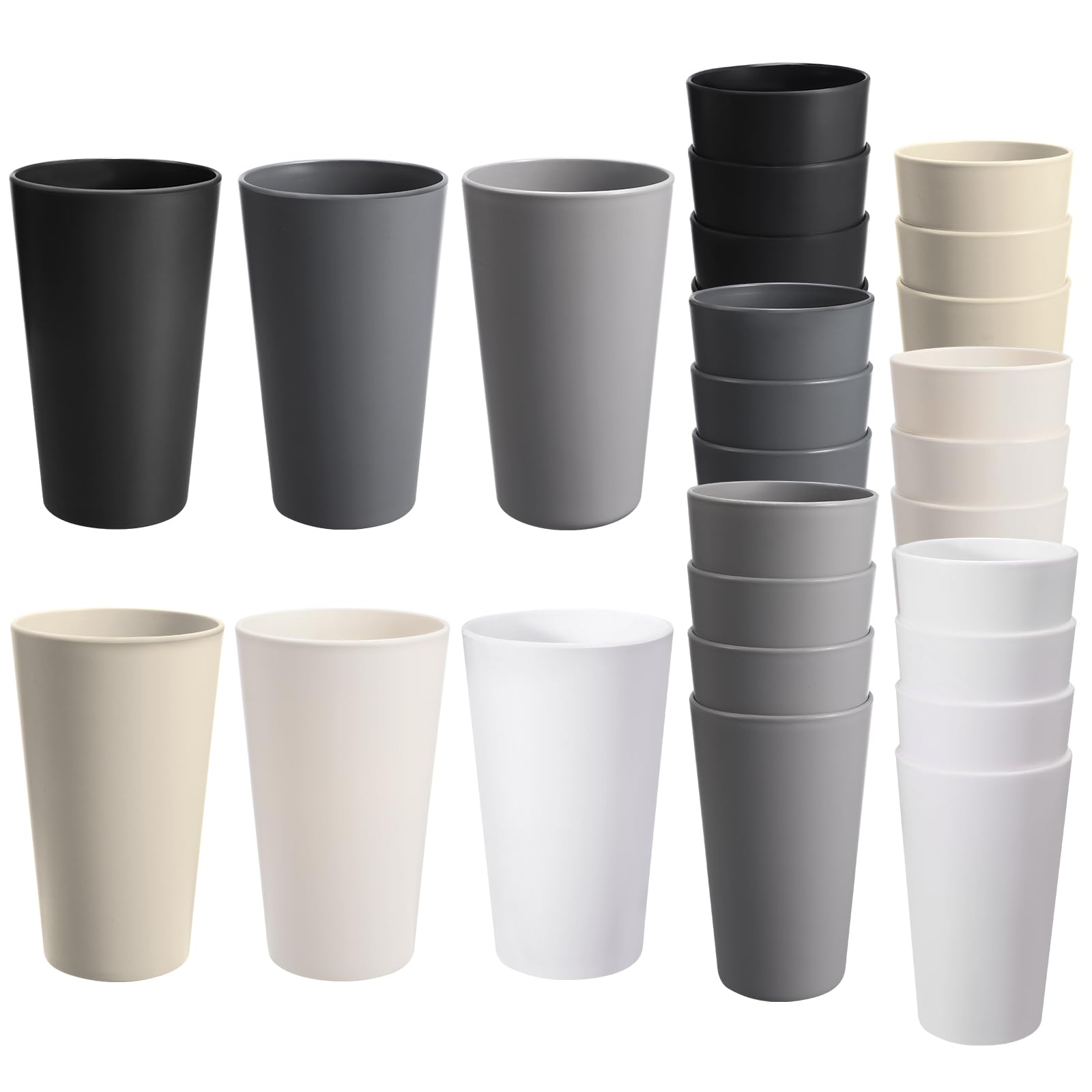 heycome vasos 20 onzas: conjunto de 24, inquebrantables para uso diario.