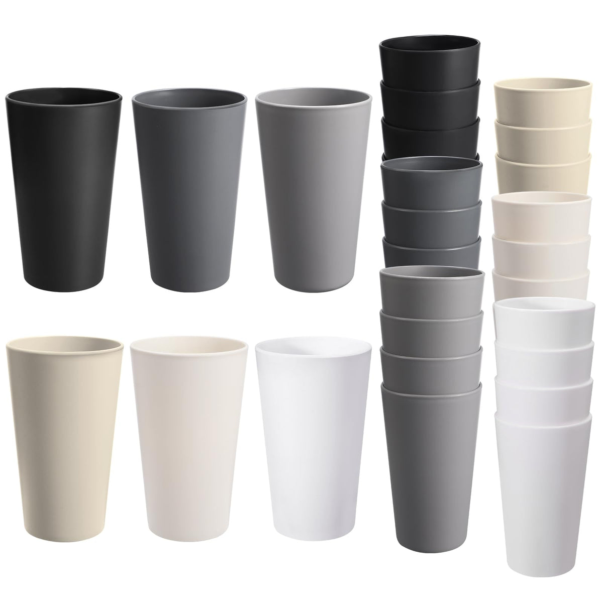 heycome vasos 20 onzas: conjunto de 24, inquebrantables para uso diario.