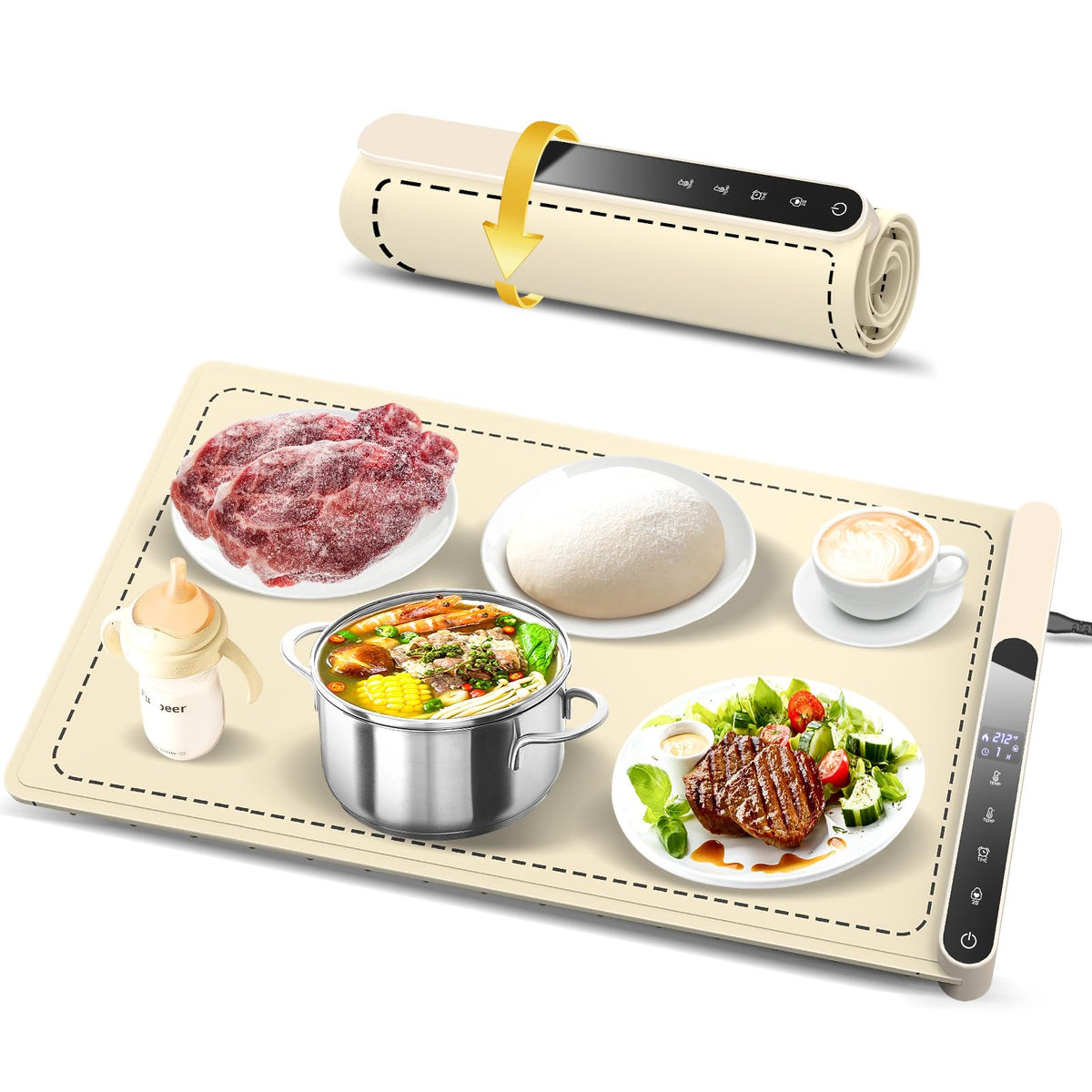 Heyfavor calentador de comida rápido 10s mantiene caliente de forma homogénea