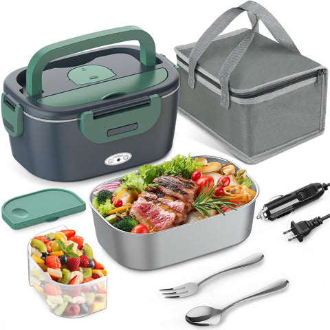 Heyfavor Lunchbox eléctrico 80W con calor rápido para comidas caseras.