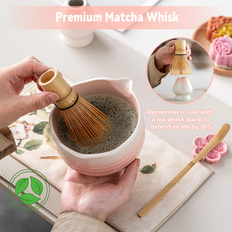 Heymirro Conjunto Matcha: cuchara medidora facilita porciones exactas en cada taza.