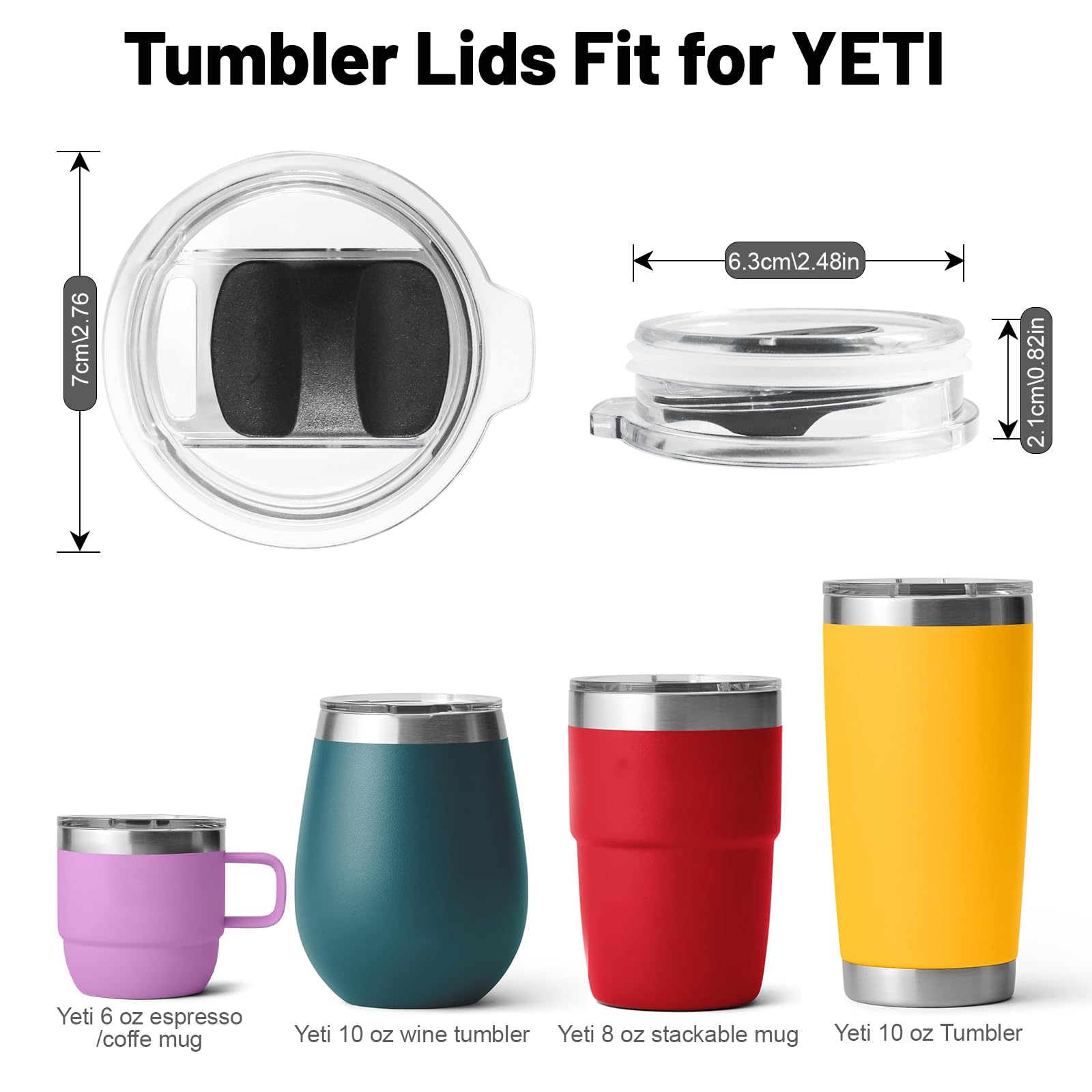 HeyMoly tapa para Yeti 8 oz: ajuste seguro y cierre hermético