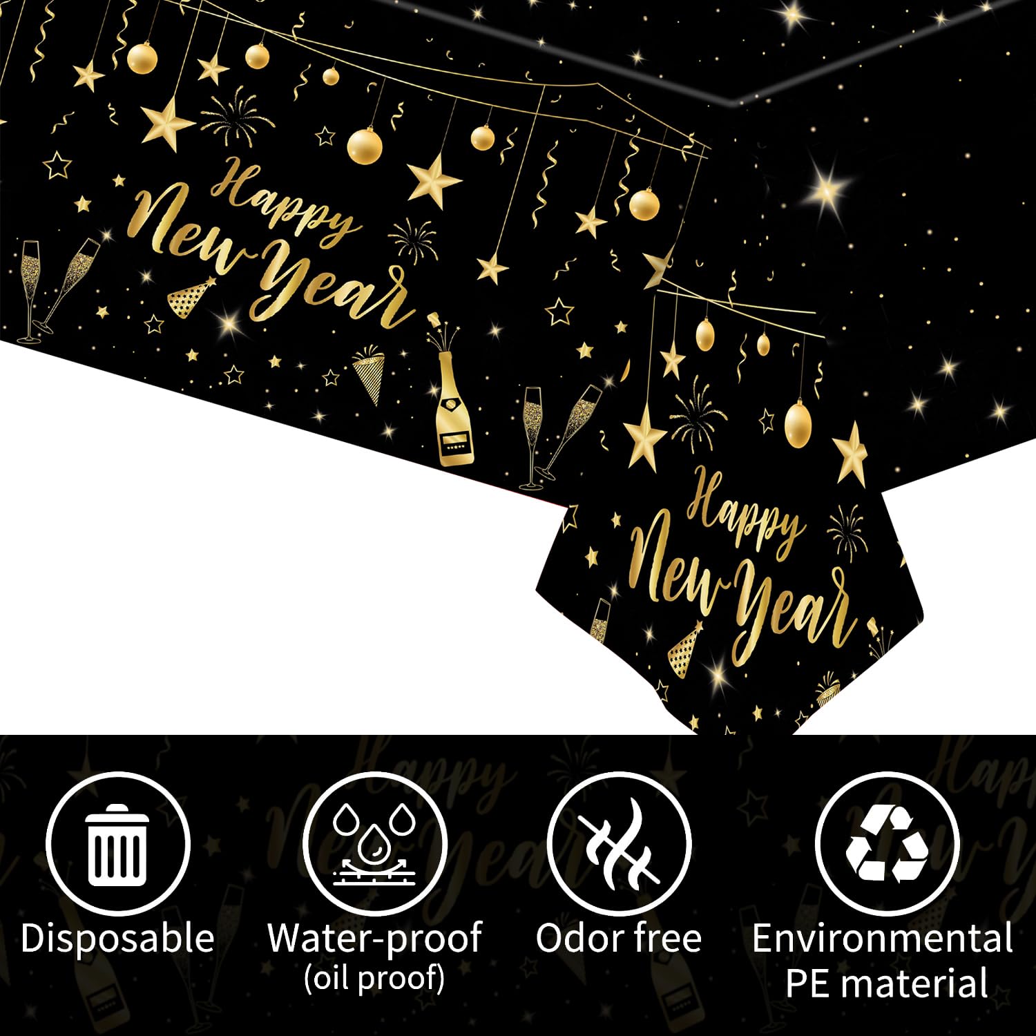 HEYPRIIL diseño festivo con copas y estrellas, ideal para la celebración.