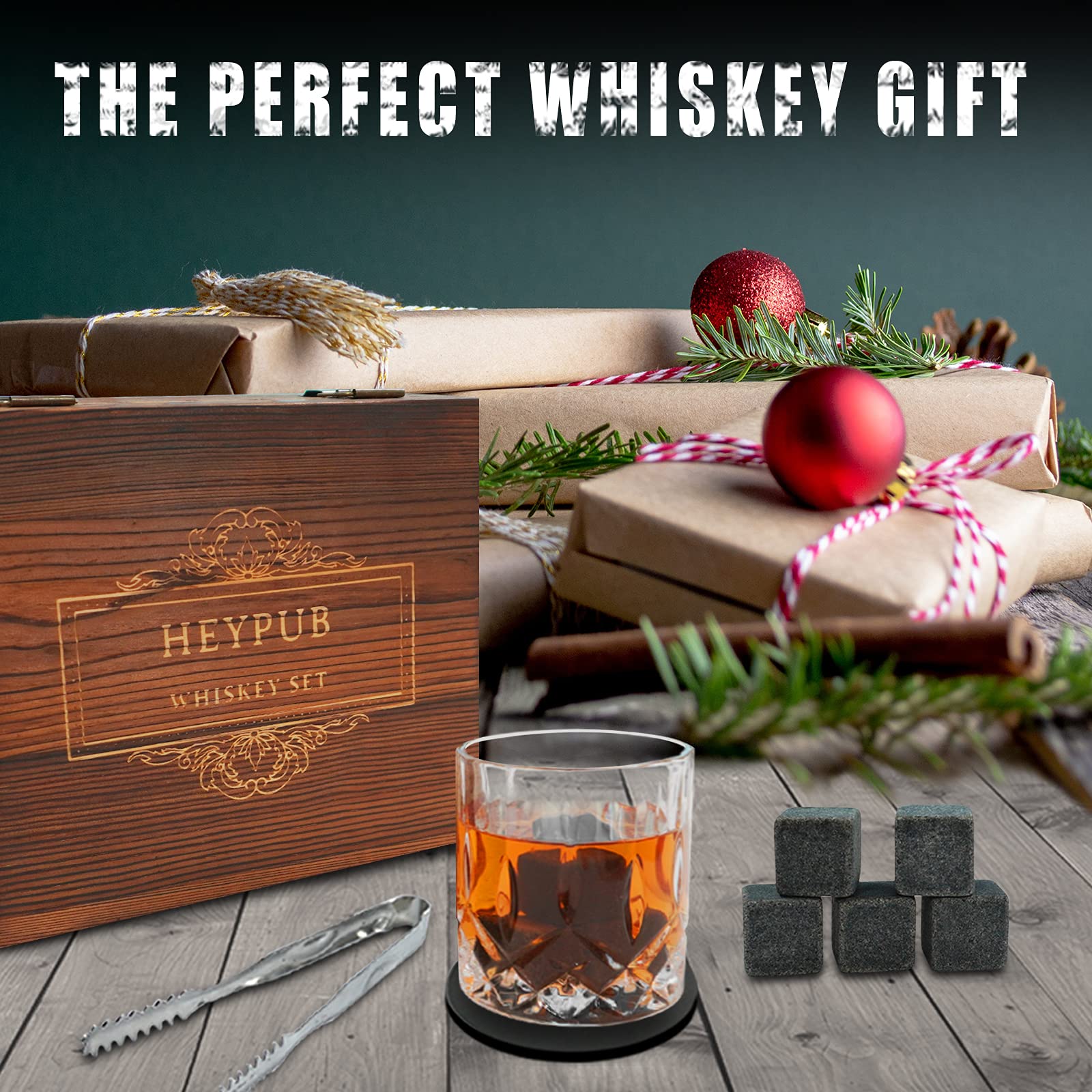 HEYPUB estuche regalo whisky: estuche sofisticado para regalo de whisky.