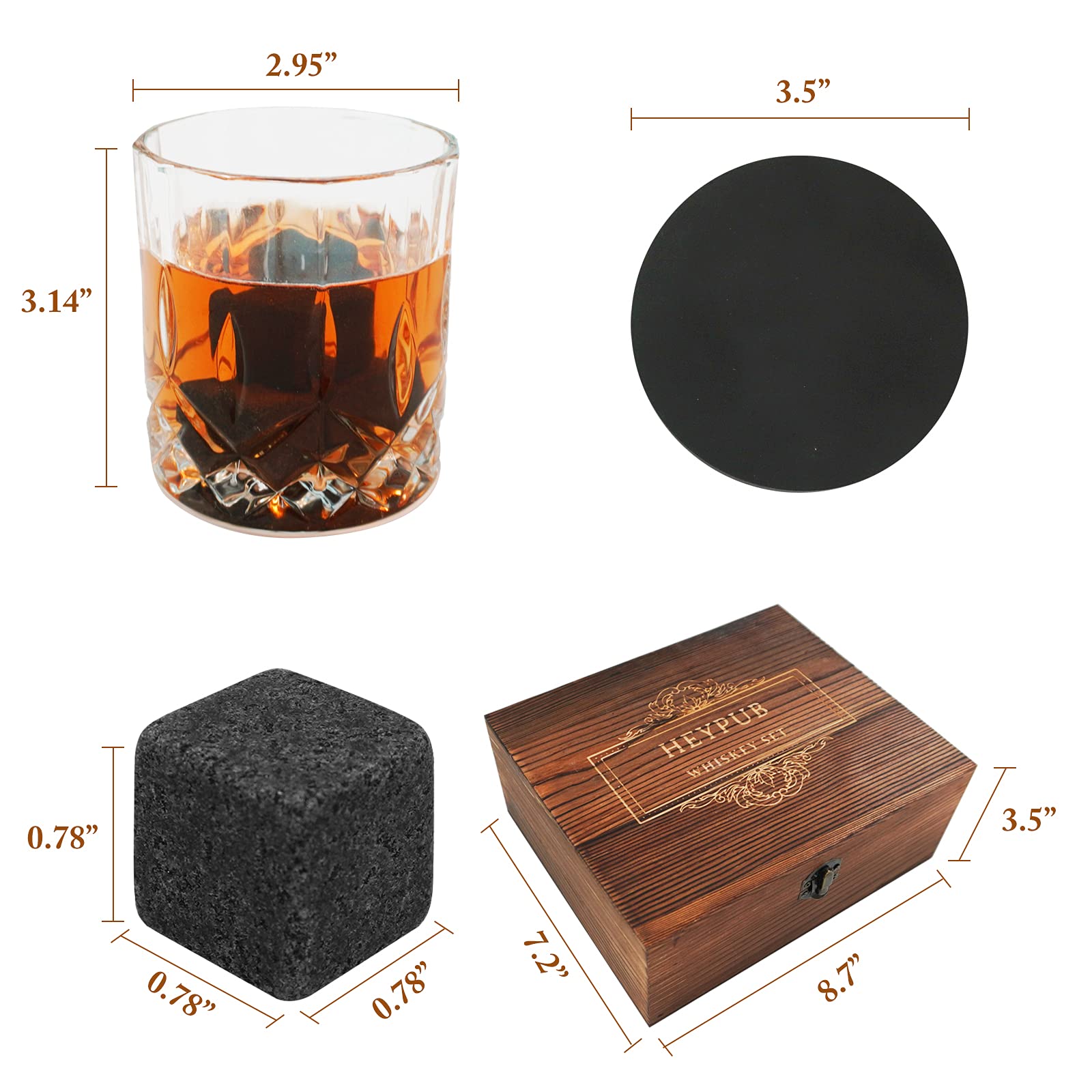 HEYPUB vasos whisky cristal sin plomo: cristalería segura para degustación elegante.