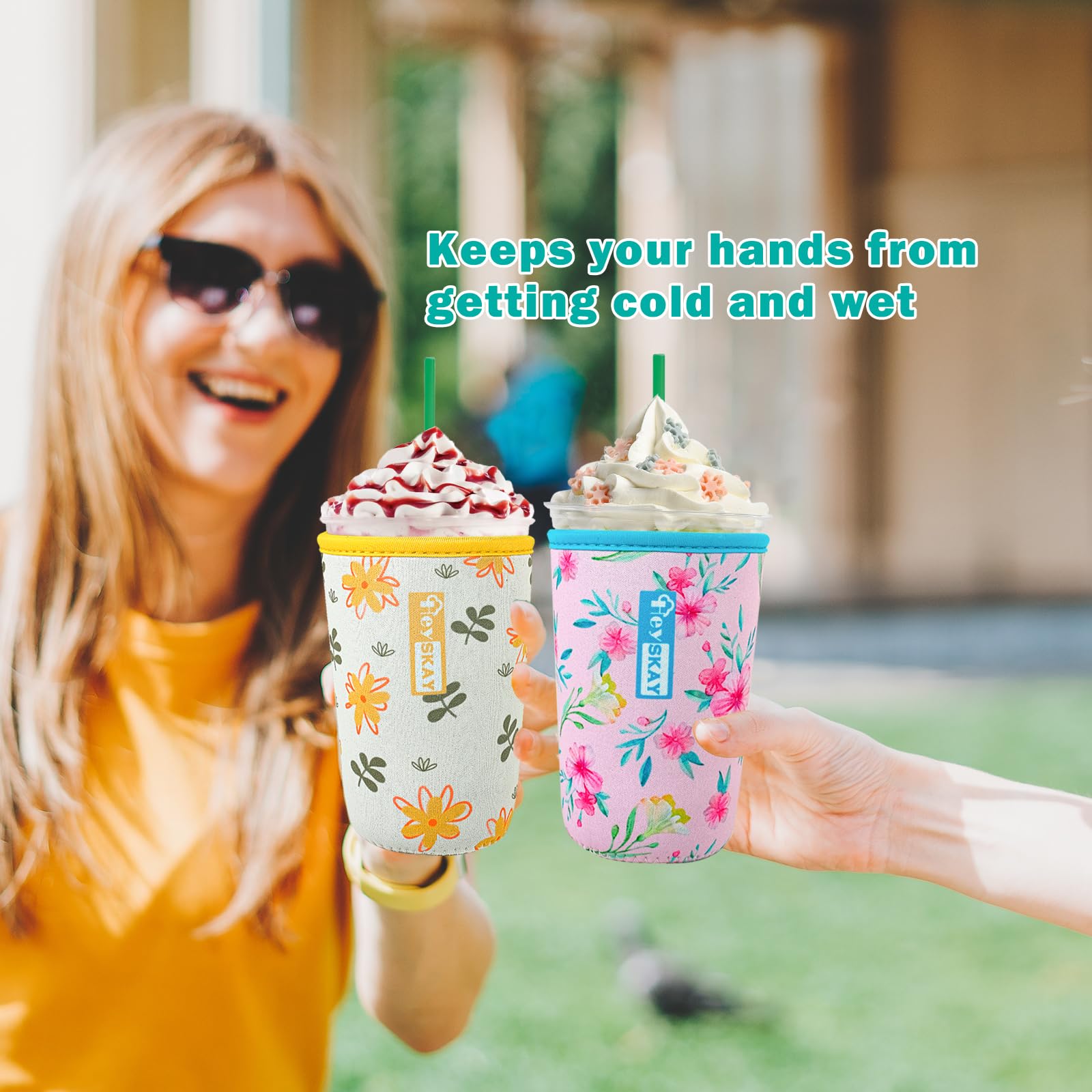 HEYSKAY funda reutilizable para bebidas frías o calientes