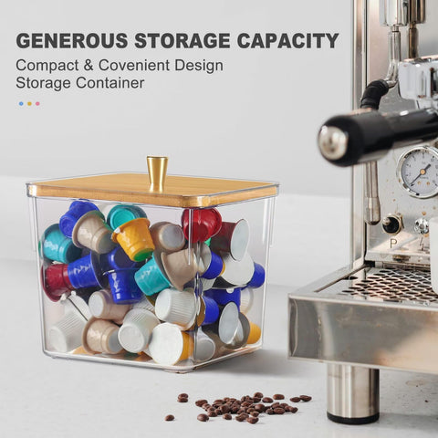 Heyuzb organizador acrílico de cápsulas 125oz interior: acceso rápido a las cápsulas.