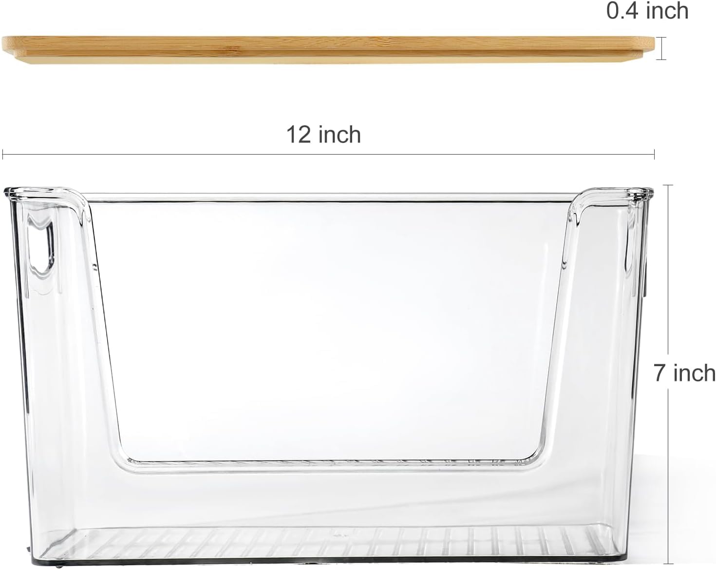 Heyuzb contenedor de cocina con tapa de bambú, seguro para alimentos.