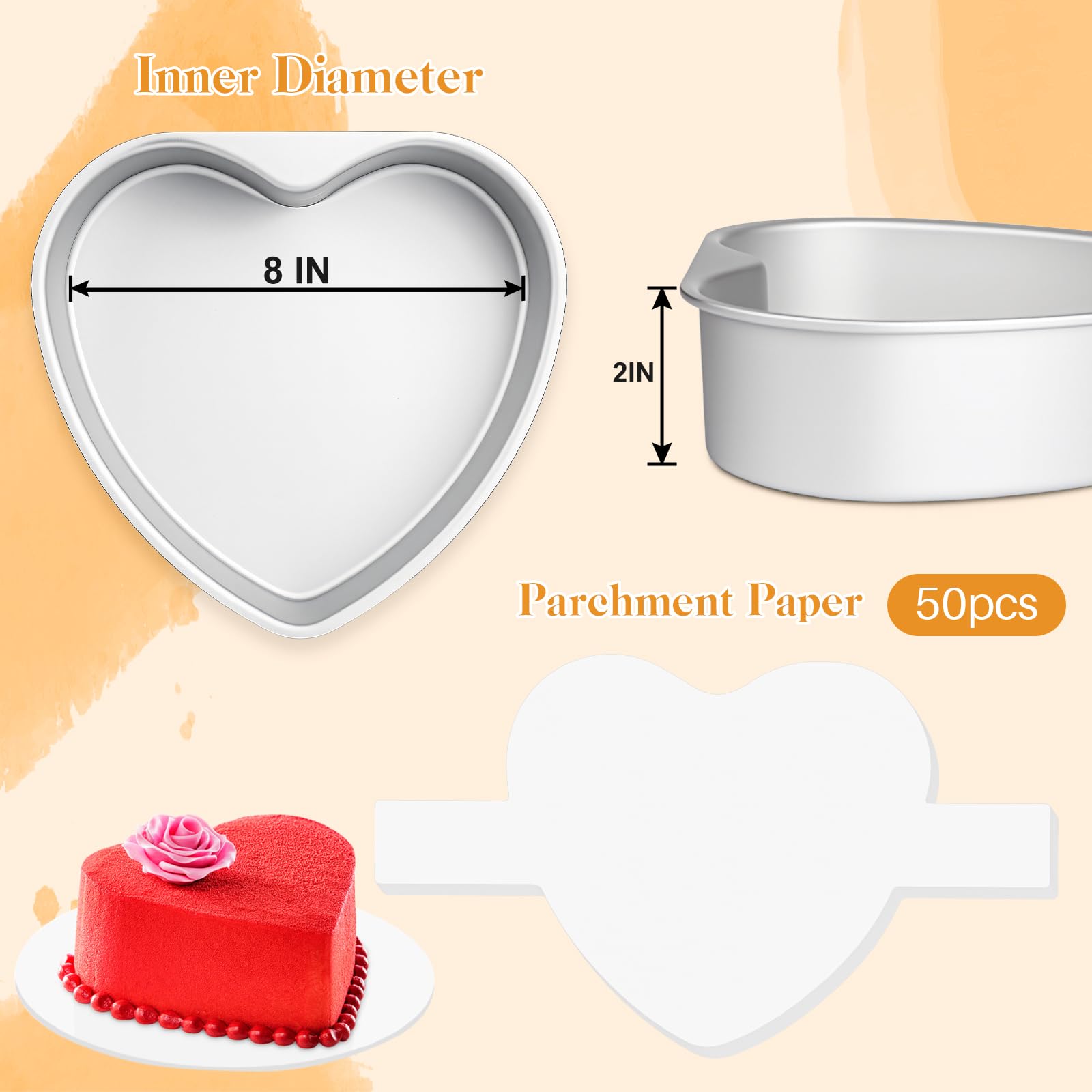 HEYYUMI papel para hornear 50 hojas ideal para hornear sin pegar
