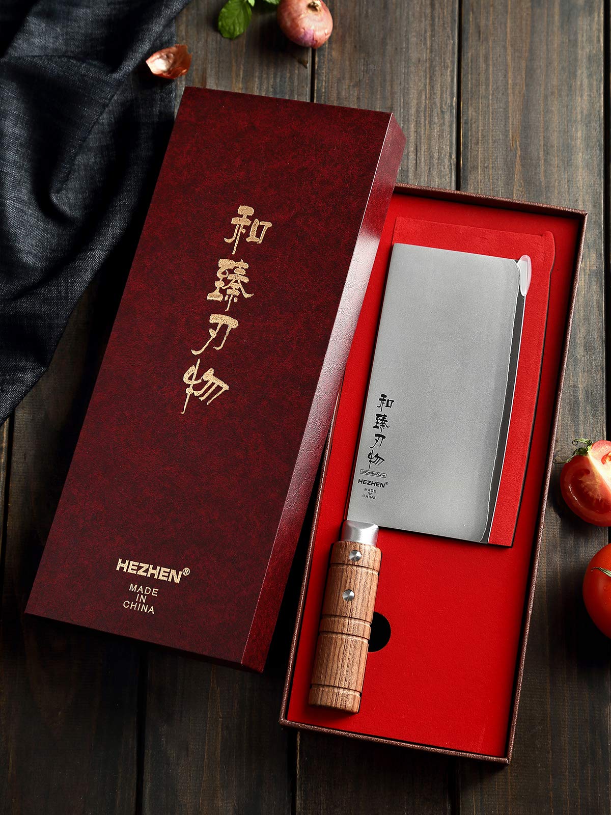 HEZEN cuchillo cleaver, rendimiento duradero para uso diario
