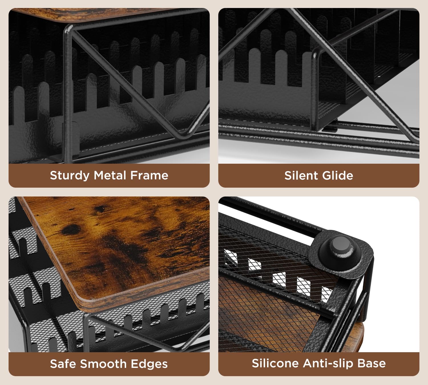 HFHOME Vertuo Pod Holder diseño rústico que combina con bar de café.