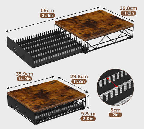 HFHOME Vertuo Pod Holder estructura de madera para un toque rústico en la cocina.