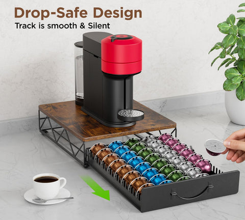 HFHOME Vertuo Pod Holder pies antideslizantes para estabilidad en la encimera.