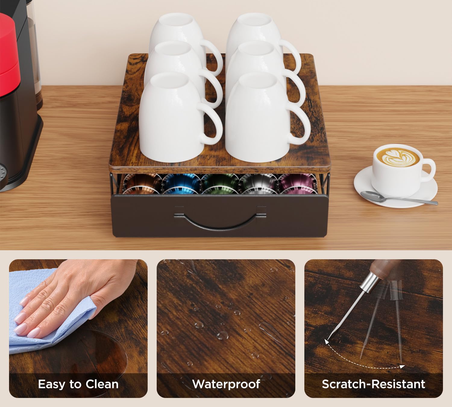 HFHOME Vertuo Pod Holder uso versátil para cafetera y accesorios.