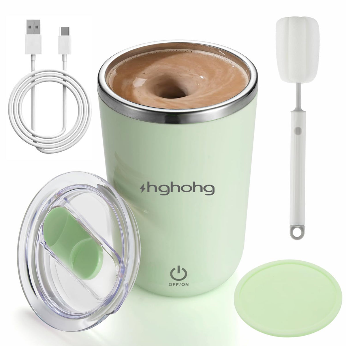 HGHOHG Taza automezcladora con mezcla magnética para un café uniforme en viaje