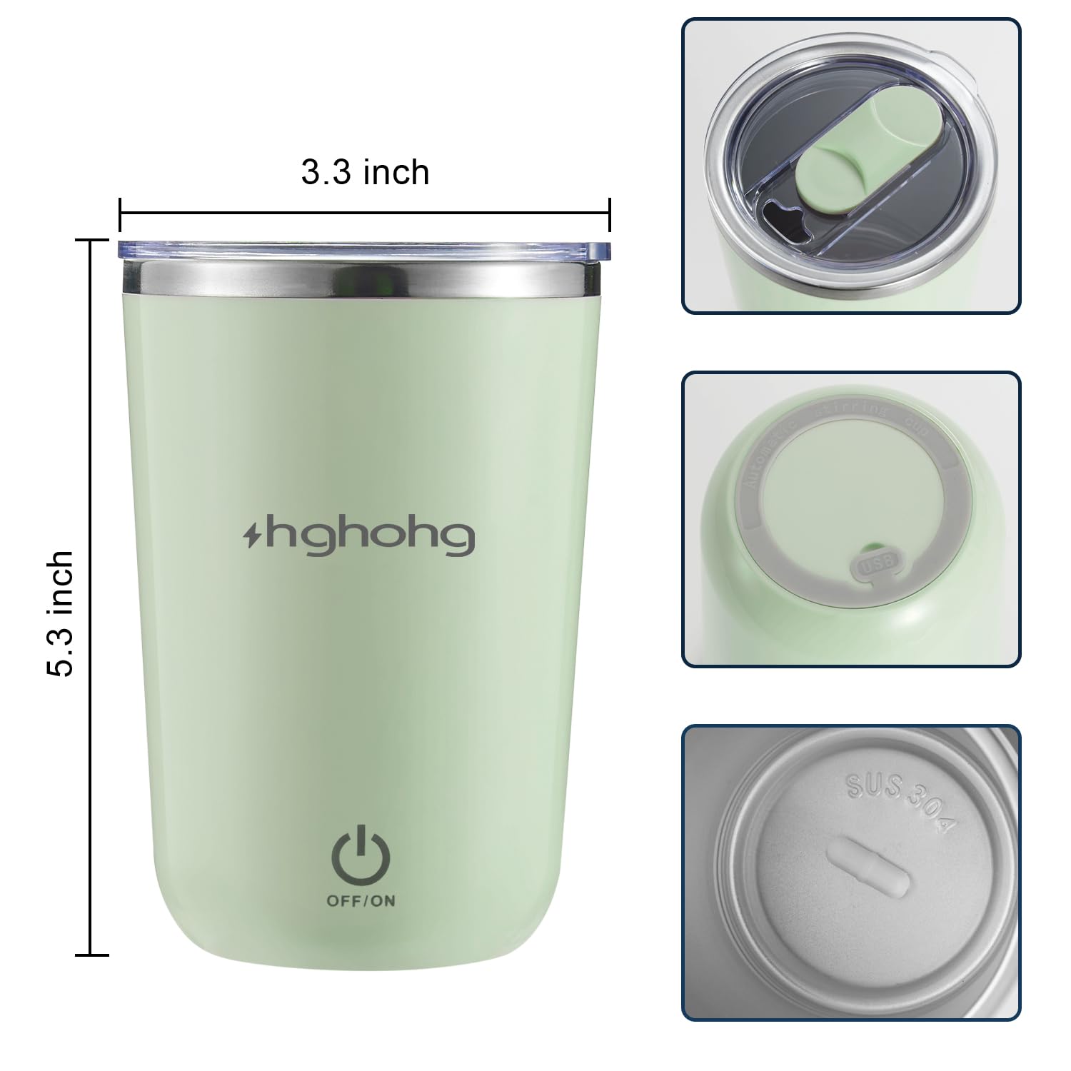 HGHOHG Taza mezcla magnética para café o té, ideal para la oficina