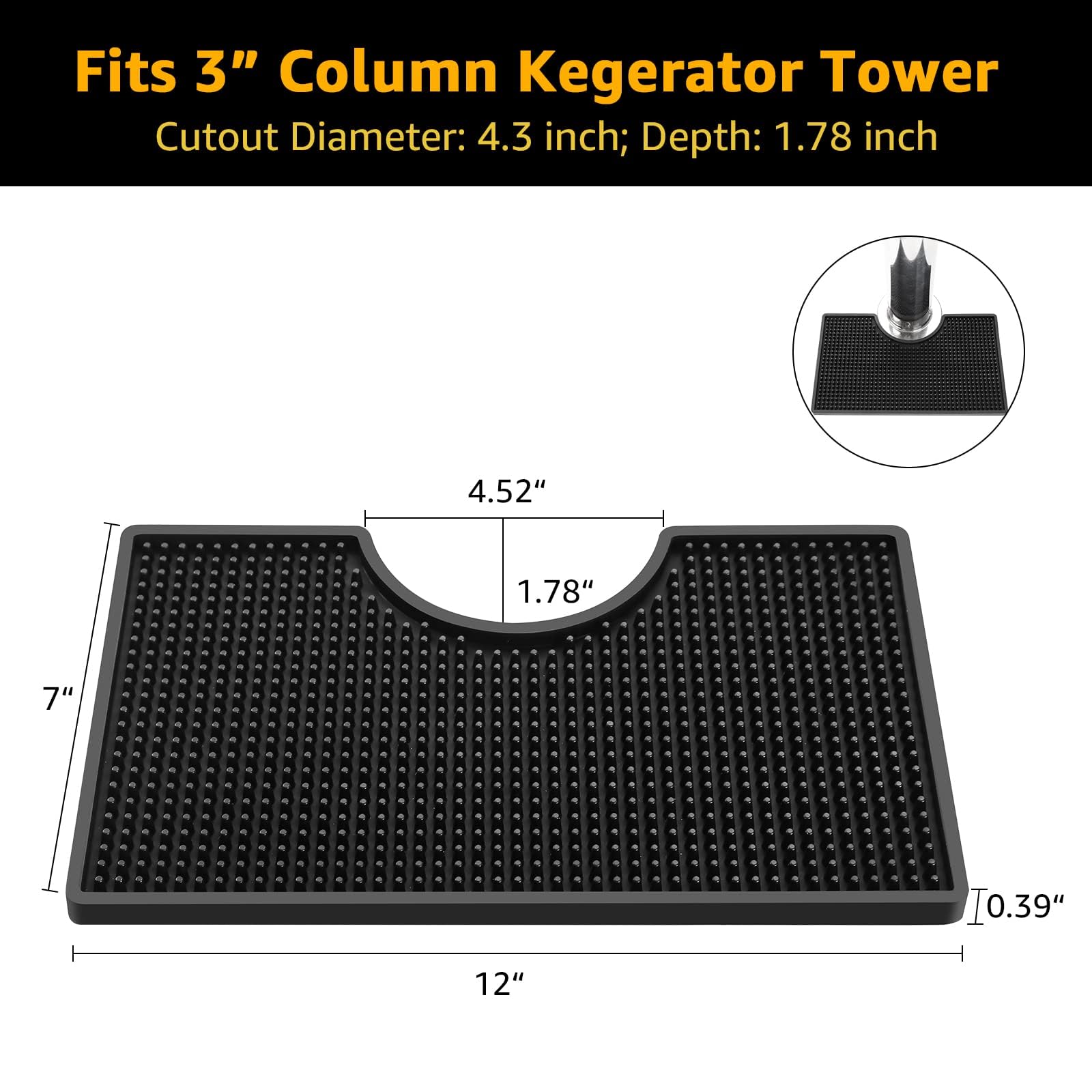 Hgkeke bandeja goteo para kegerator de 3 pulgadas recoge derrames