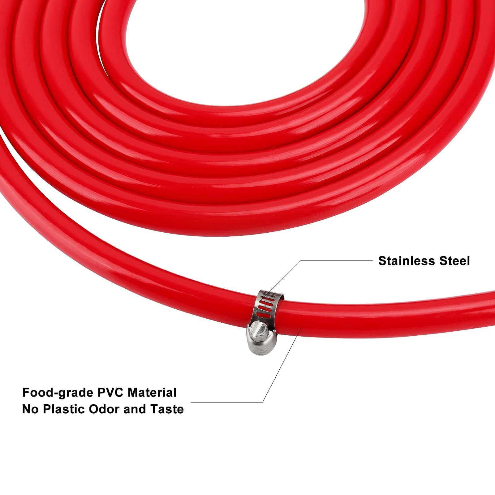 Hgkeke tubo CO2 flexible rojo para curvas y ajuste fácil.