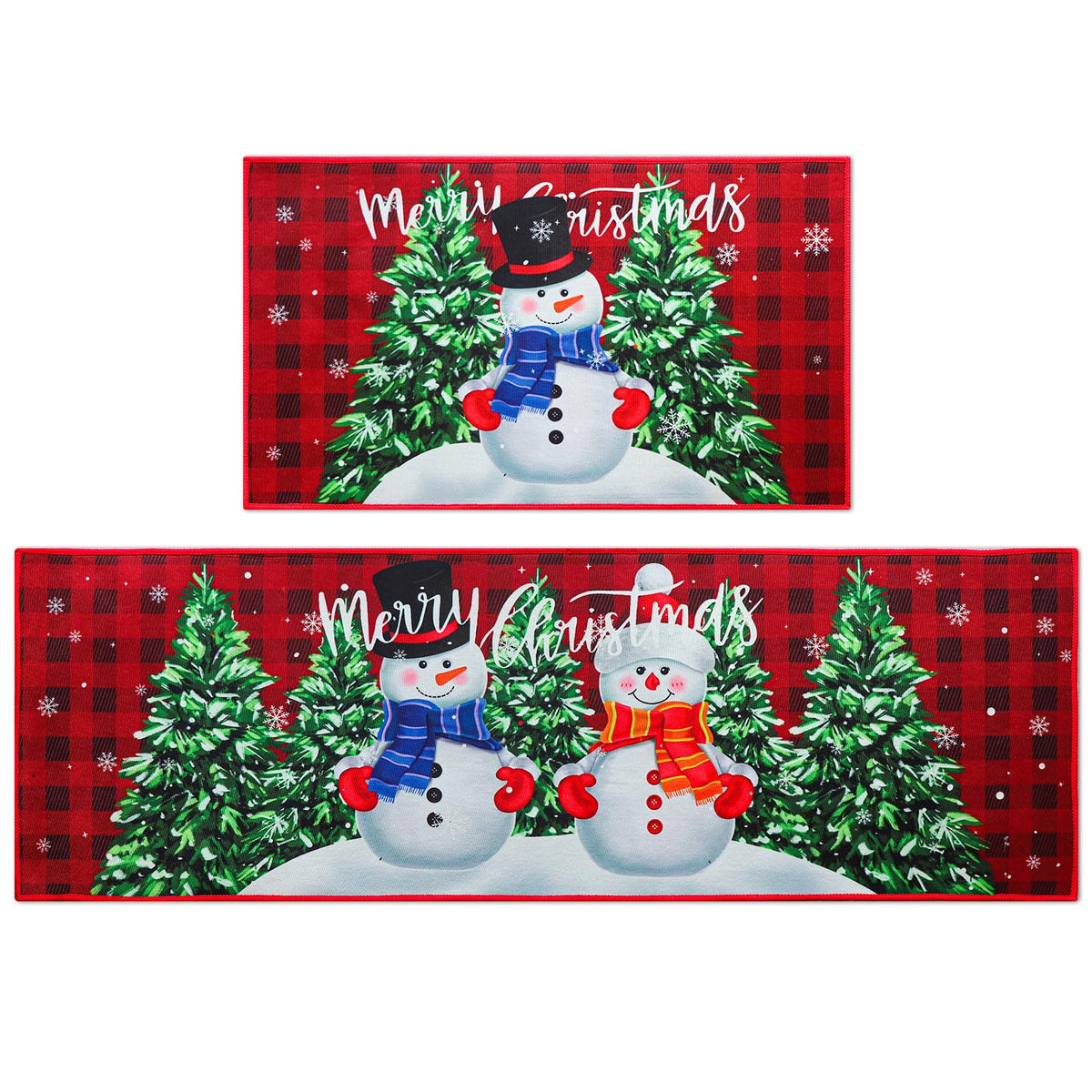 HGKFQP Alfombra de cocina con Santa, ideal para entrada o cocina cálida.