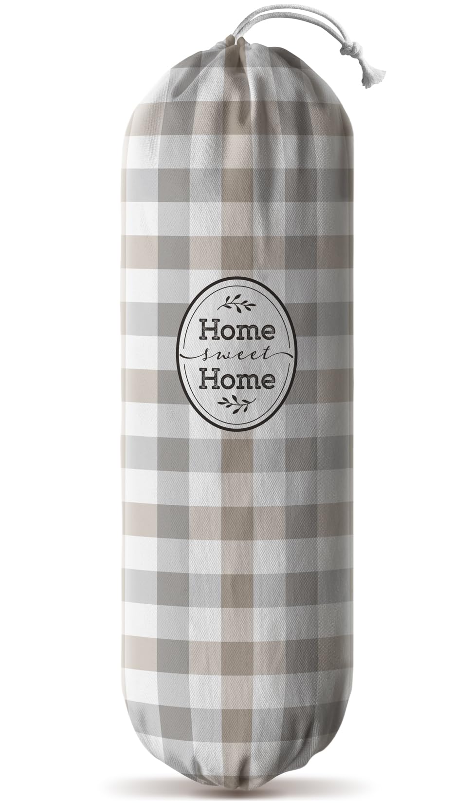 Hglian organizador de bolsas de plástico beige para ahorro de espacio en la cocina.