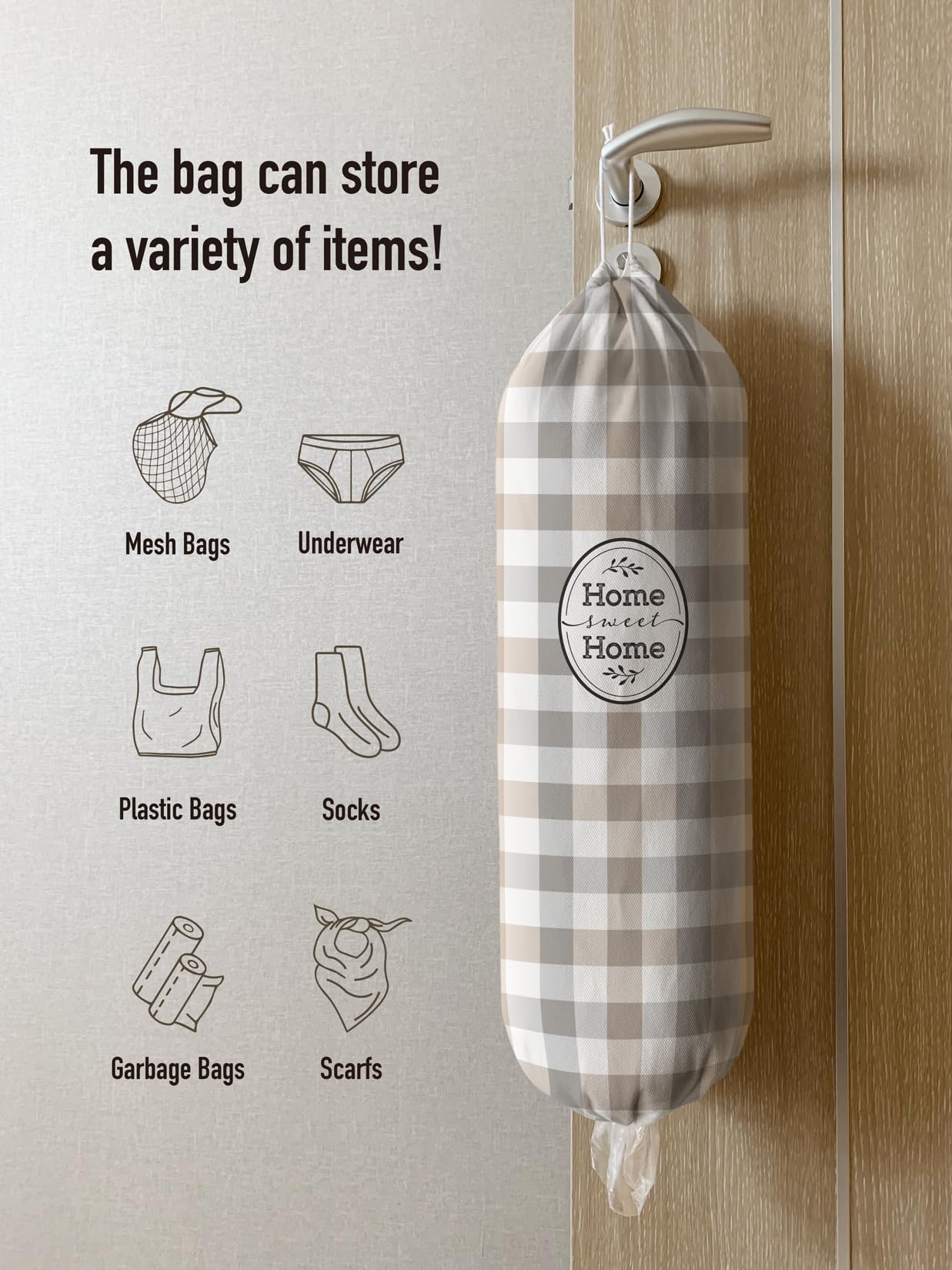 Hglian dispensador de bolsas para cocina, acceso rápido y orden diario.