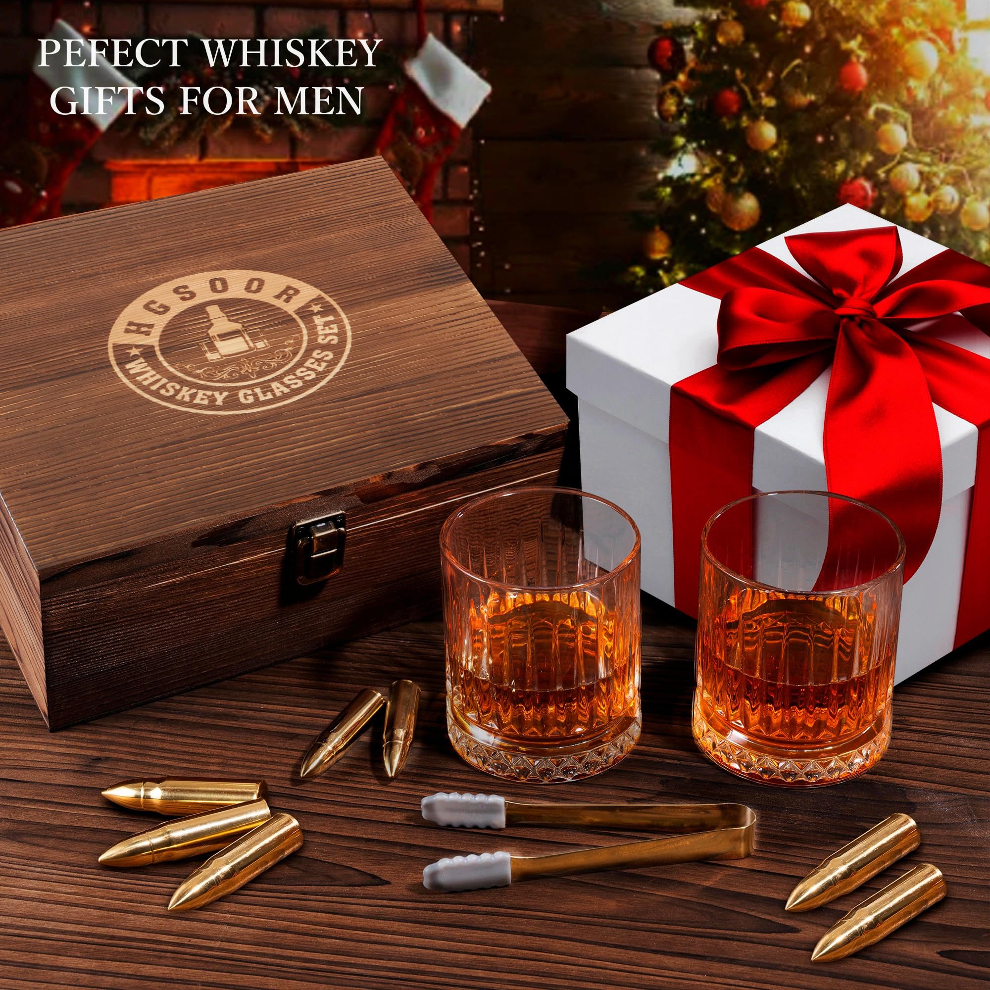 Vasos Hgsoor de whisky en cristal lujo para mesa y mantel.