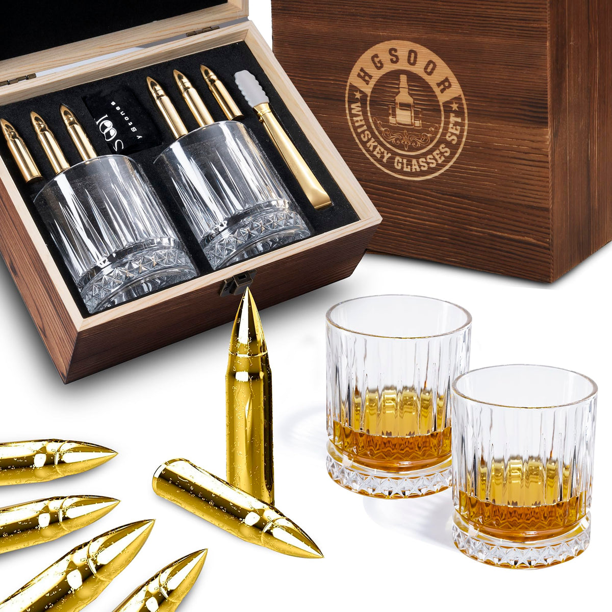 Vasos Hgsoor sin plomo para whisky, degustación limpia y elegante.