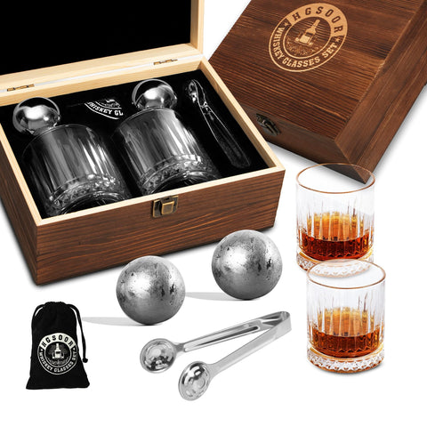 Hgsoor set de whisky con caja regalo de madera para regalo