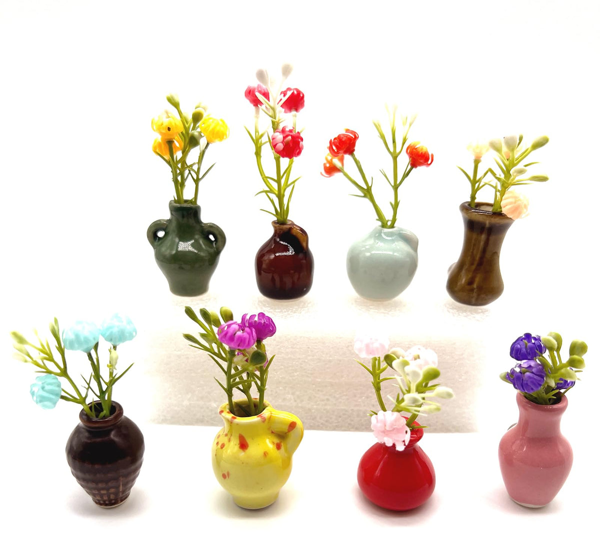 HHBANGT vaso cerámico mini para nevera con acabado vivo, ideal para notas y fotos.