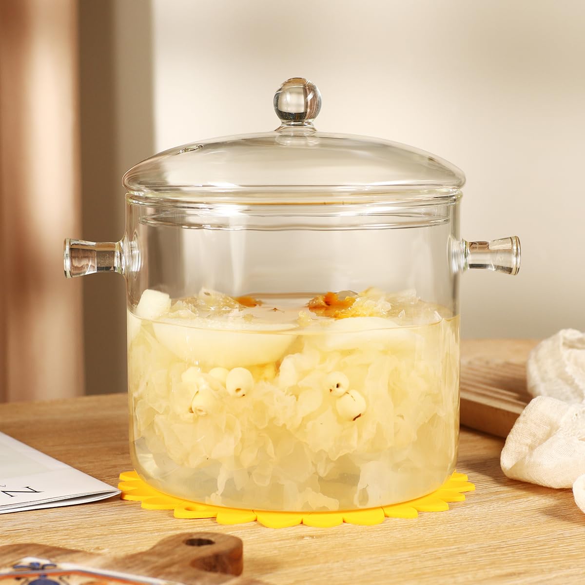 Olla HHMJSM para uso en estufa, ideal para pasta, sopa y leche.