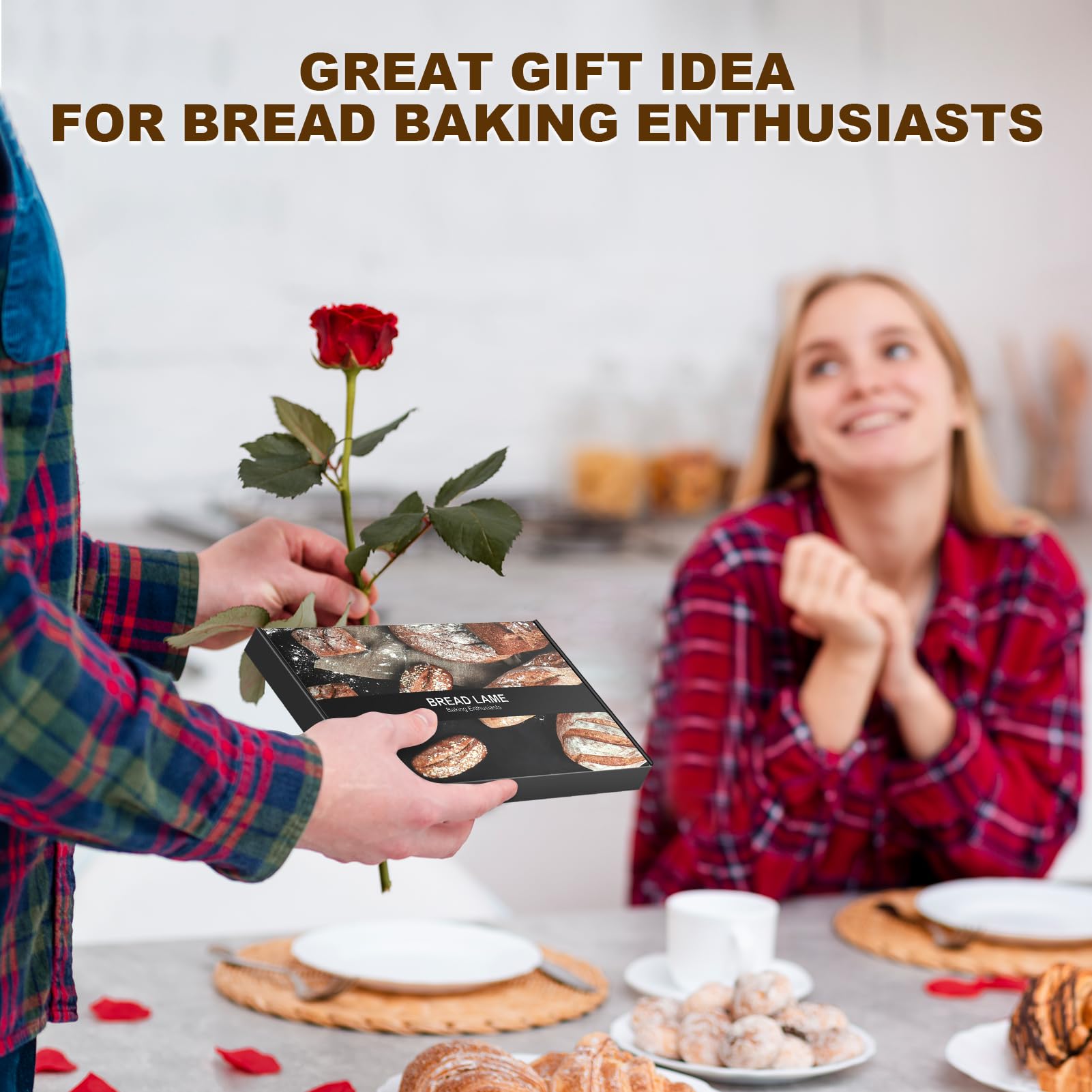 HHZPAEK lame pan regalo elegante en caja para aficionados al horneado