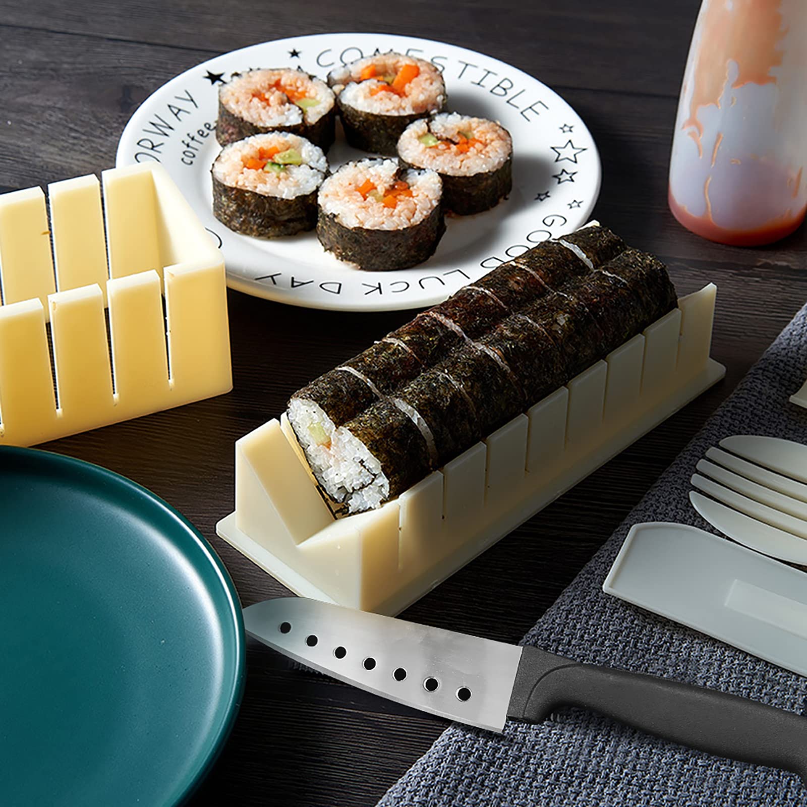 HI NINGER sushi deluxe tenedor para rellenar fácilmente