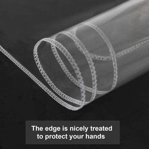 Hiasan cubierta de mesa plástica transparente mantiene la superficie sin rayaduras y líquidos.