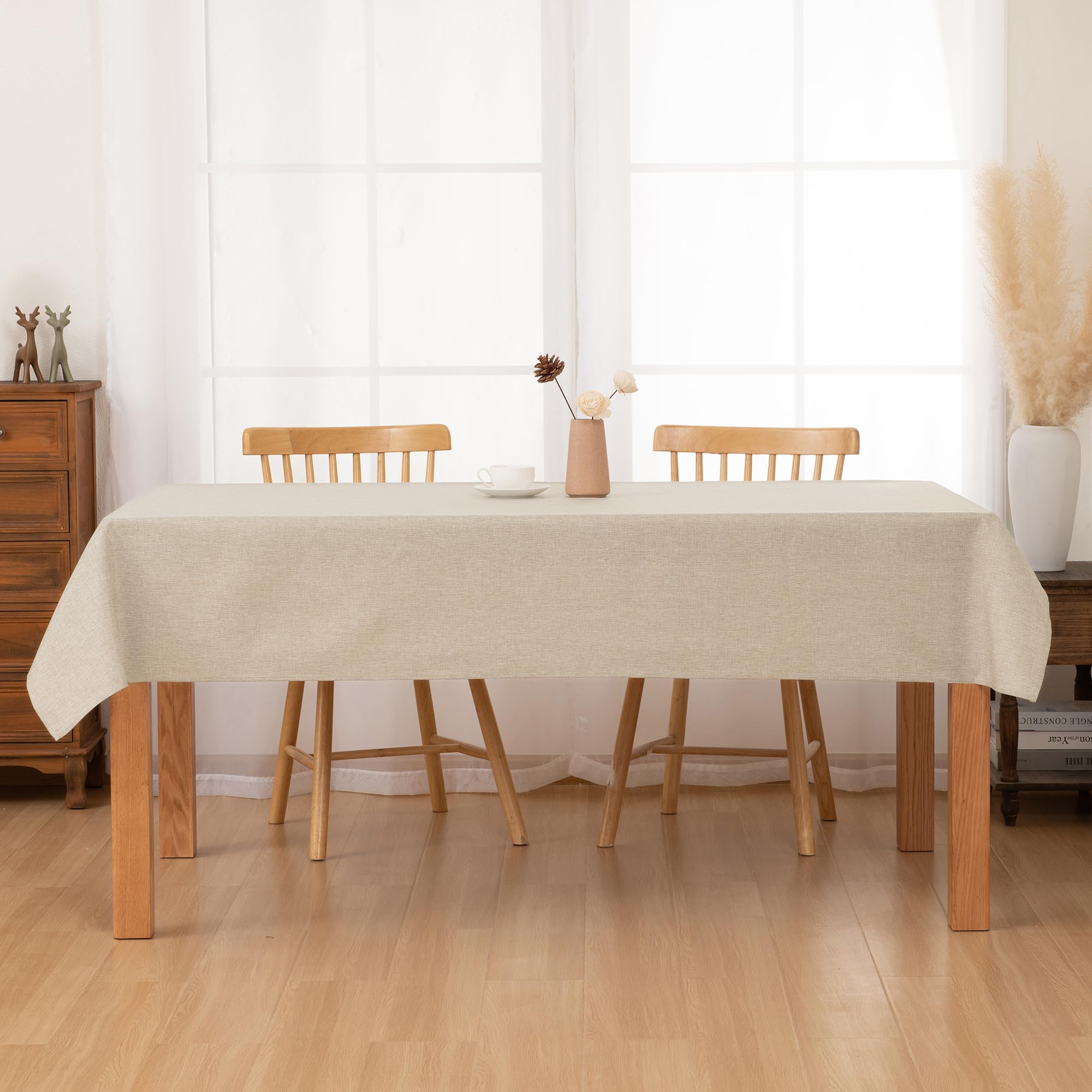 Acabado suave del mantel Hiasan en tono beige