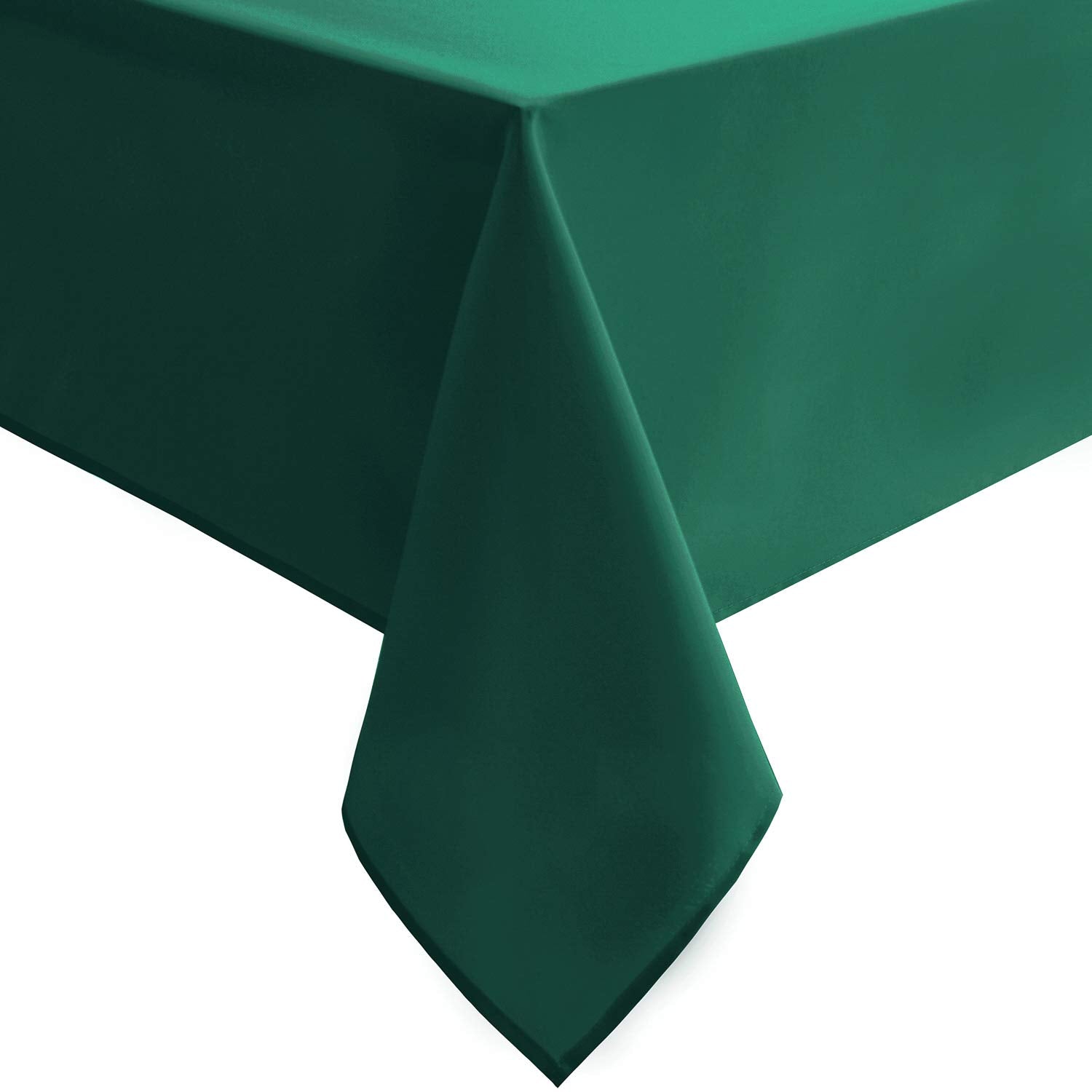 Hiasan mantel cuadrado esmeralda impermeable ideal para cenas y eventos.