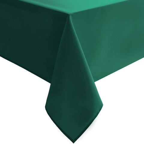 Hiasan mantel cuadrado esmeralda impermeable ideal para cenas y eventos.