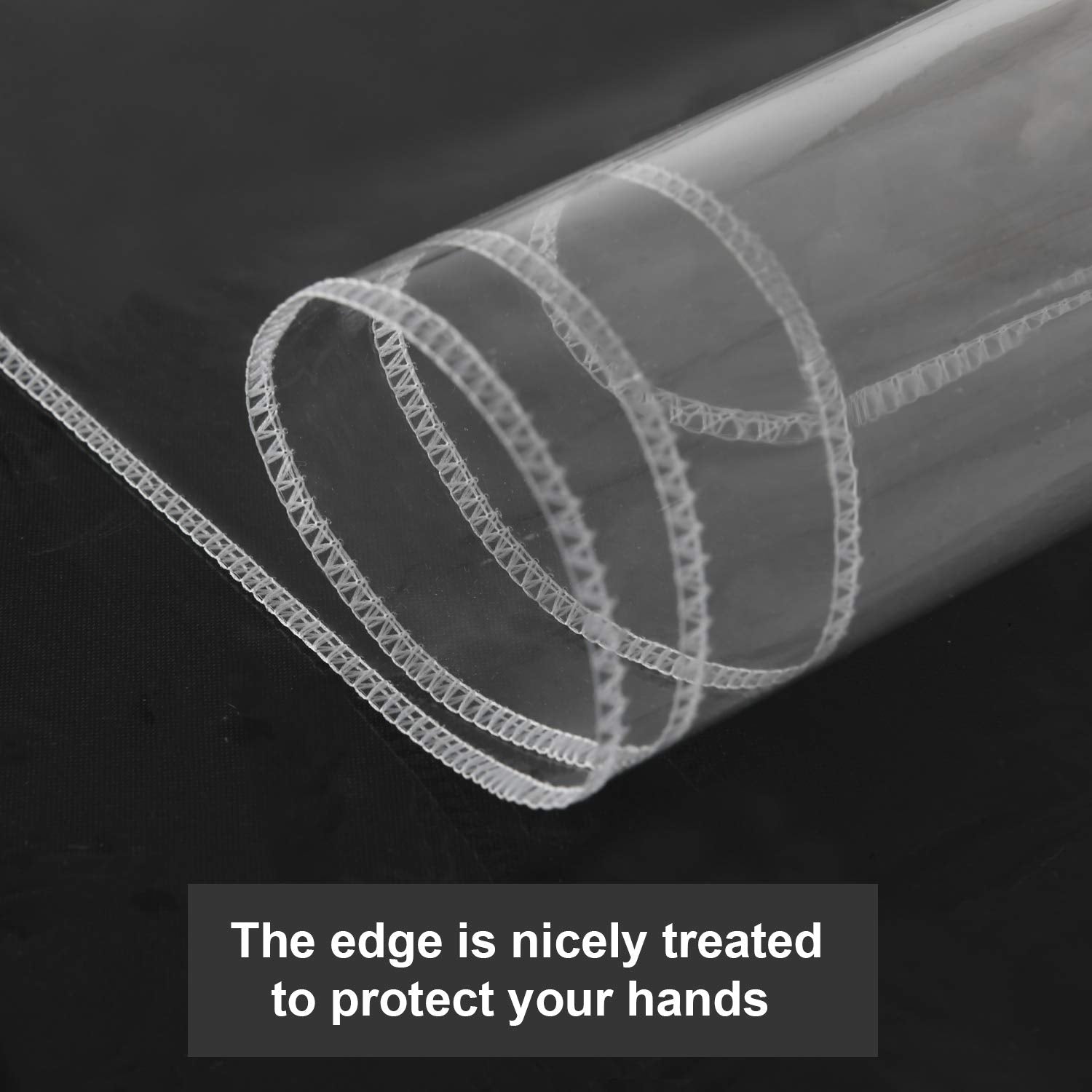 Protector plástico Hiasan para mesa rectangular, fácil de limpiar con paño.