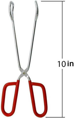 Hiash pinzas con mango rojo, diseño antideslizante para cocina precisa.