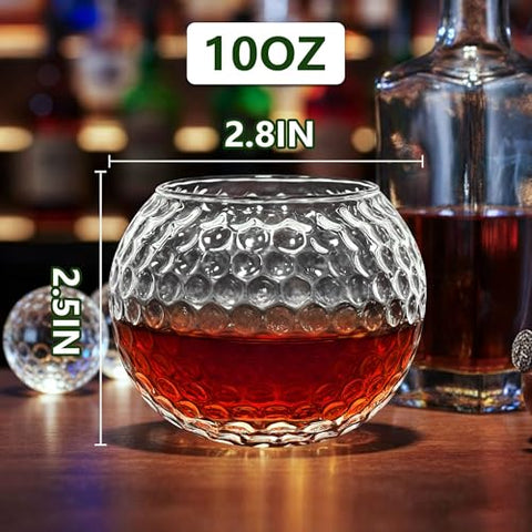 HiBathti vaso whiskey golf con textura de bola para mejor agarre