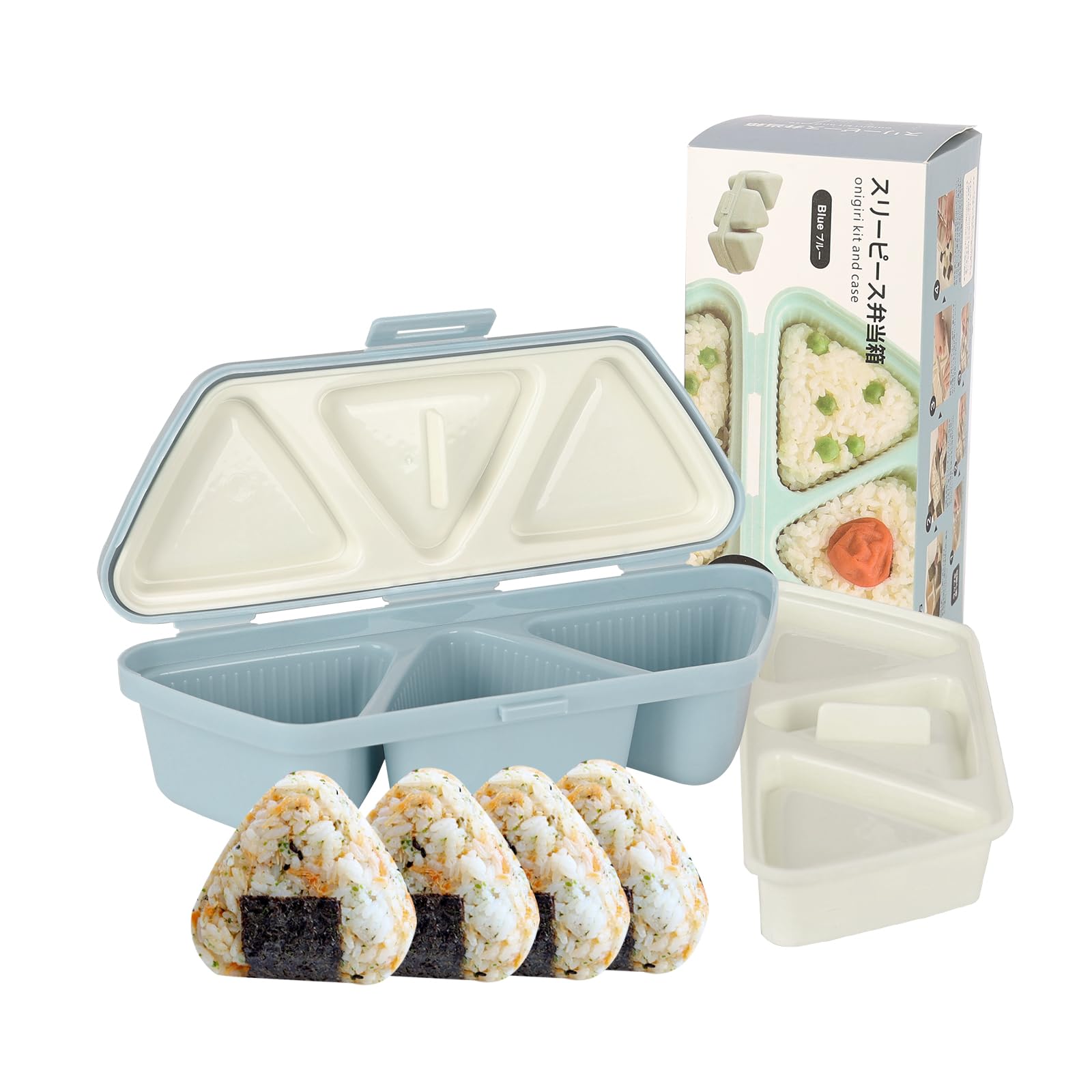 Molde onigiri triangular de HIBILDER para 6 porciones rápidas en fiestas.