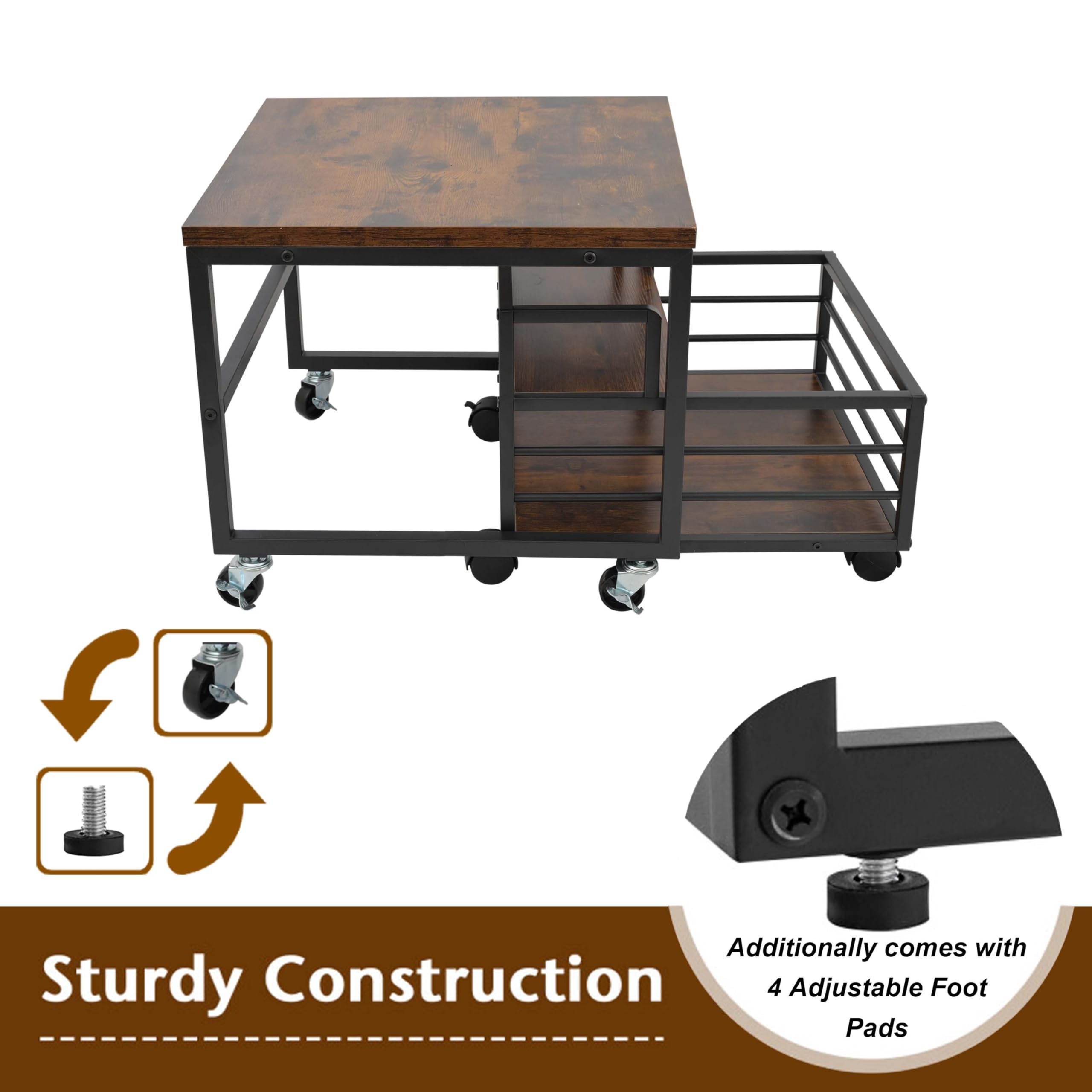 HIBOAT base duradera de metal y tablero de particulas para soporte estable