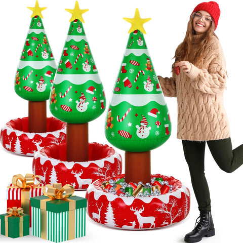 Hiboom arbol navidad inflable enfriador grande 50x25 para bebidas frías