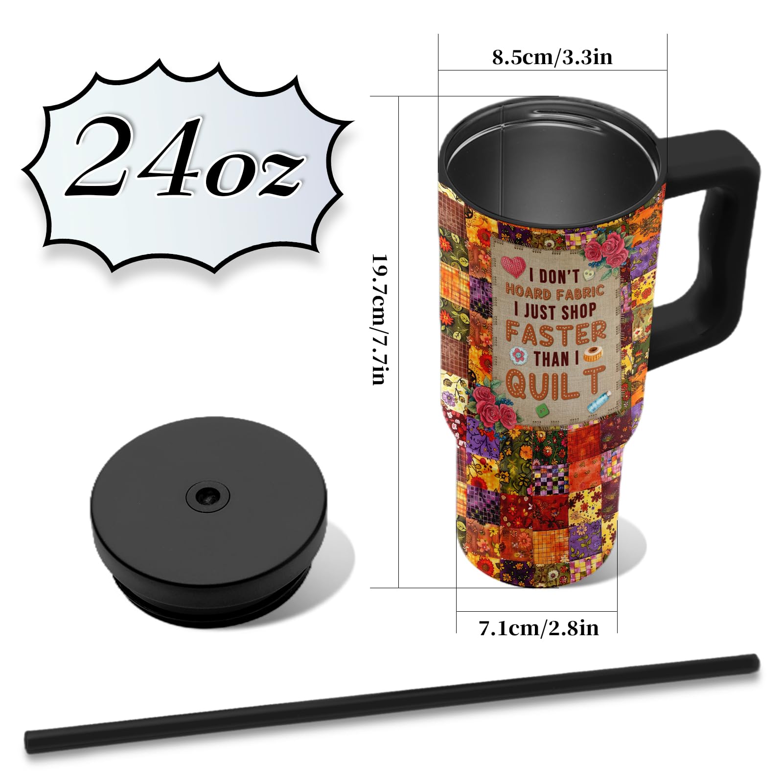 Hiboss Taza acero inoxidable, duradera para uso diario.
