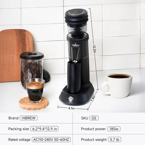 HIBREW G5 capacidad 50 g de granos, ideal para sesiones en casa