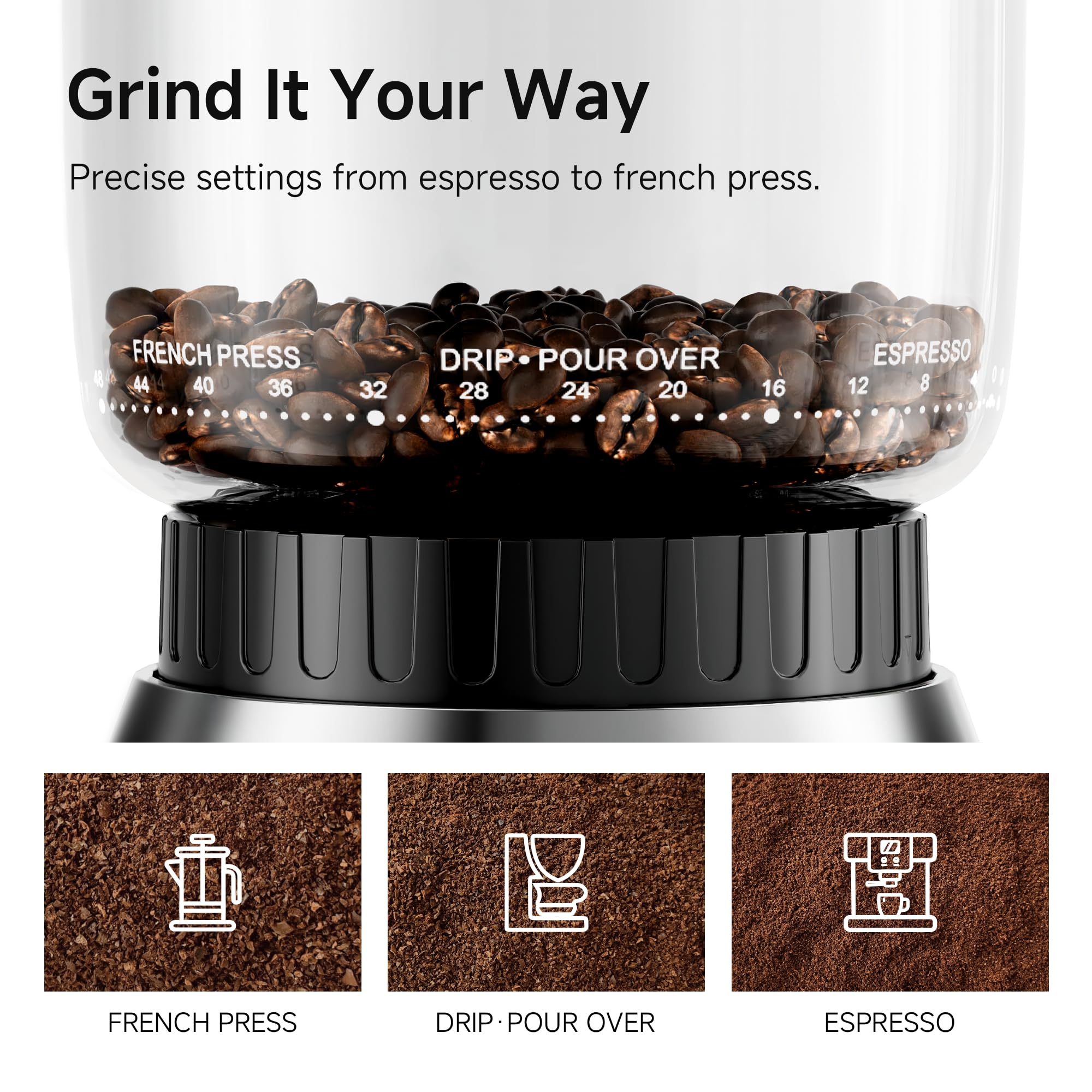 HiBREW G7 muelas cónicas 48 mm que preservan aromas y evitan calor